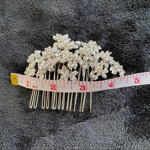 Bridal Silver Hair Comb main image 6
